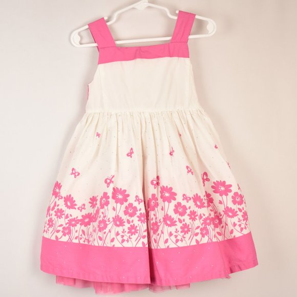 The Children's Place Pink and White Floral Tulle Princess Dress Size 24 Months - Picture 1 of 15